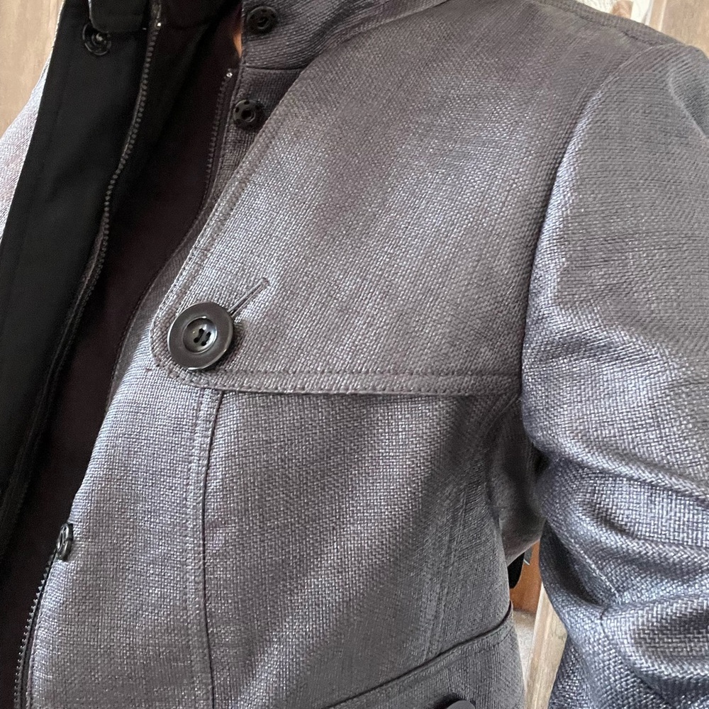 Gray metallic jacket